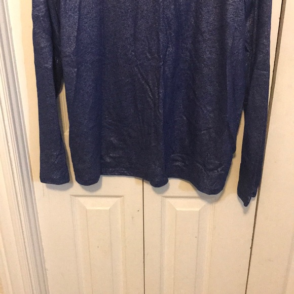 Michael Kors Twilight Blue Shimmer Blouse - Picture 3 of 5